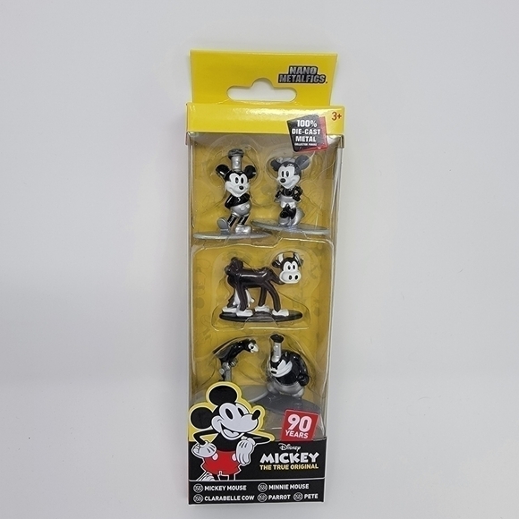 DISNEY Mickey Mouse True original 90 years Nano Metalfigs Die-cast 5 figure set. - Picture 1 of 7
